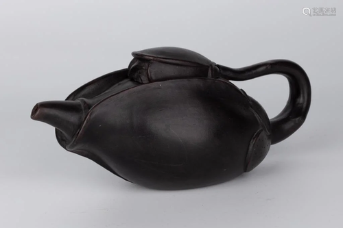 Yixing Zisha Basket-shaped Teapot, 20th Century