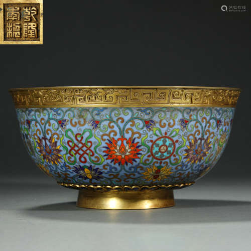 Qing Dynasty,Cloisonne Bowl