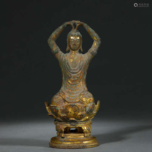 Liao Dynasty, Bronze Gilt Buddha Statue