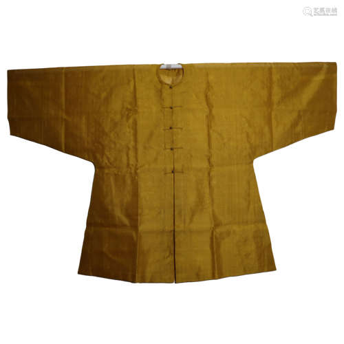 Qing Dynasty,Court Imperial Group Dragon Yellow Jacket