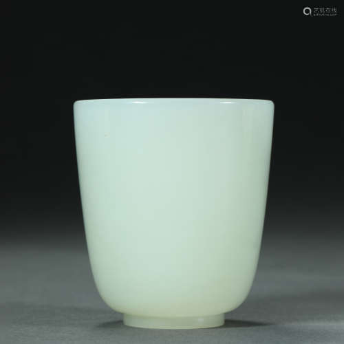 Qing Dynasty,Hetian Jade Cup
