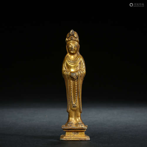 Liao Dynasty, Bronze Gilt Buddha Statue