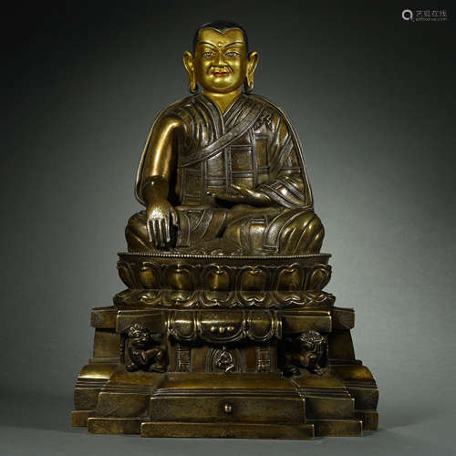 Qing Dynasty,Copper Guru Statue