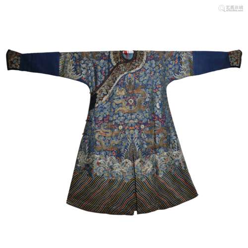 Qing Dynasty,Emperor Qianlong 12 Chapter Dragon Robe