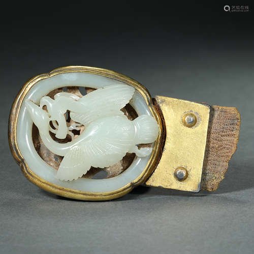 Liao Dynasty,Hetian Jade Falco Rusticolus Belt Hook