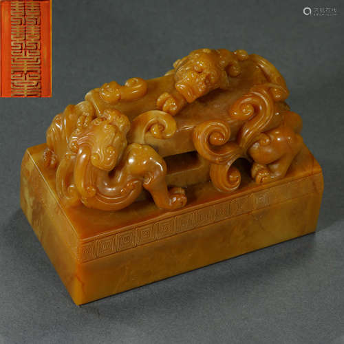 Qing Dynasty,Field-Yellow Stone Seal