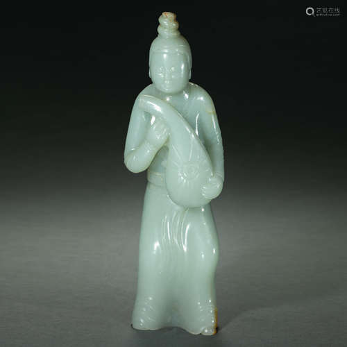 Tang Dynasty, Hetian Jade Character Figurine