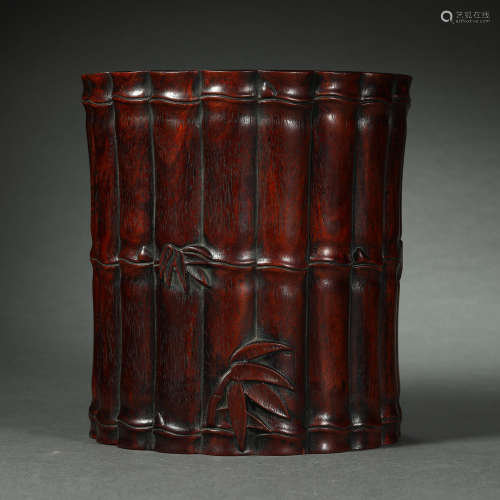 Qing Dynasty,Redwood Pen Container