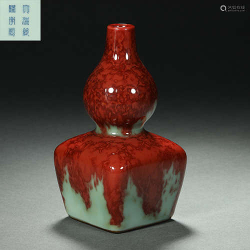 Qing Dynasty,Kiln Changed Gourd Bottle