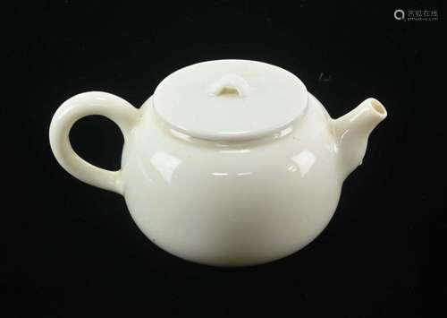 Antique Japanese White Porcelain Small Teapot