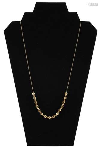 Vintage 14K Gold Bead Necklace