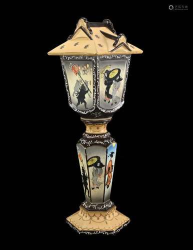 Rare Aerozon German Japanese Scenes Night Lamp