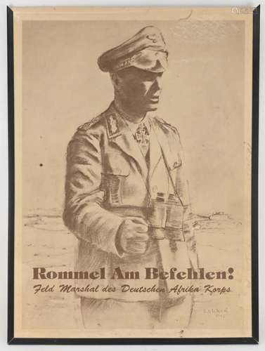 WWII Rommel Am Befehlen Afrika Korps Poster