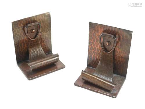 Roycroft Handmade Copper Bookends