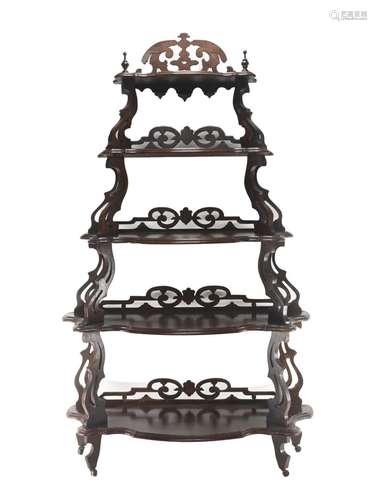 Fancy Walnut Victorian Etagere