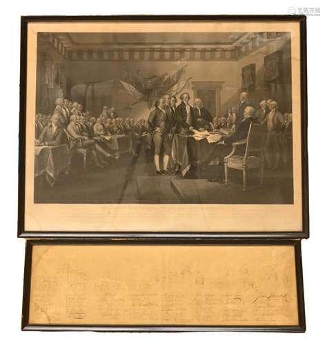 J.J. Rousseau Signing Declaration Of Independence French Pri...