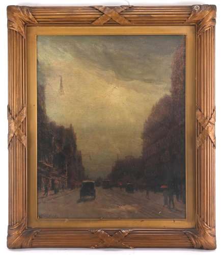 Alfredo Helsby Artist City Street Oil Painting