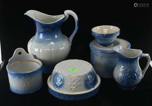 Antique Blue And White Saltglaze Stoneware Collection