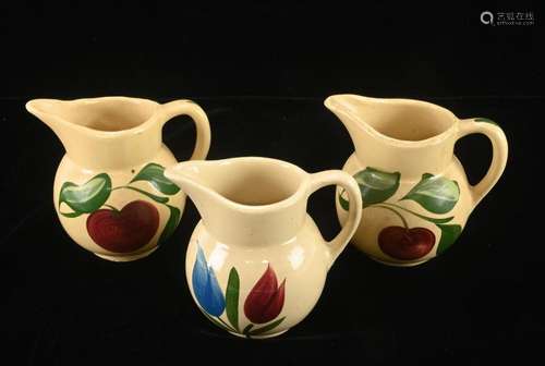 Vintage Watt Apple Tulip Pottery Cream Pitcher Collection