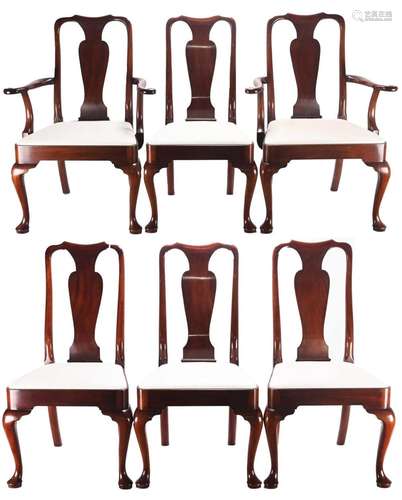 Kittinger Set Mahogany Queen Anne Dining Chairs