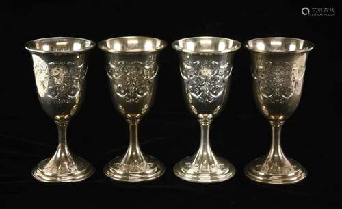 Old Maryland Engraved Goblets Sterling By S Kirk And Son