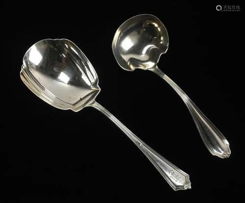 Sterling Silver Serving Spoon And Ladle