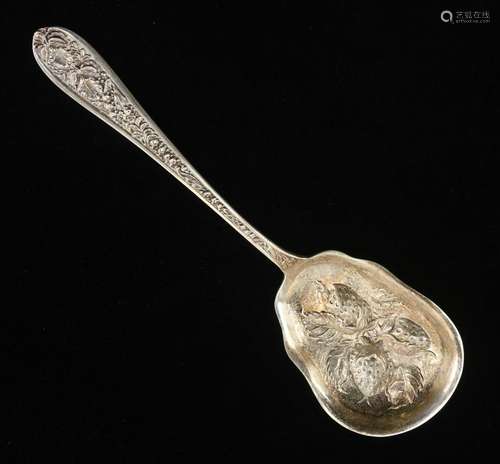 Stieff Sterling Silver Corsage Strawberry Serving Spoon