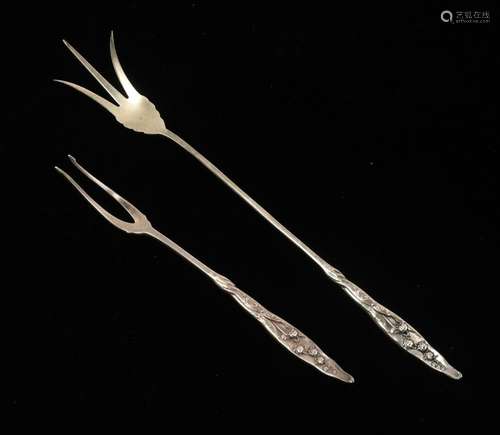 Whiting Sterling Silver Lily Of The Valley Serving Forks