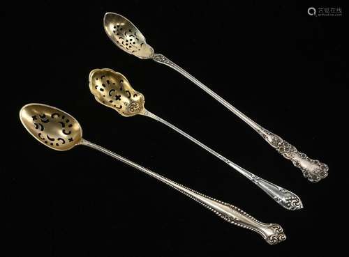 Antique Sterling Silver Olive Serving Spoon Collection