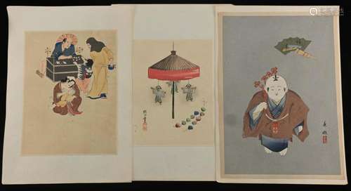 Estate Group of Antique Japanese Woodblock Prints