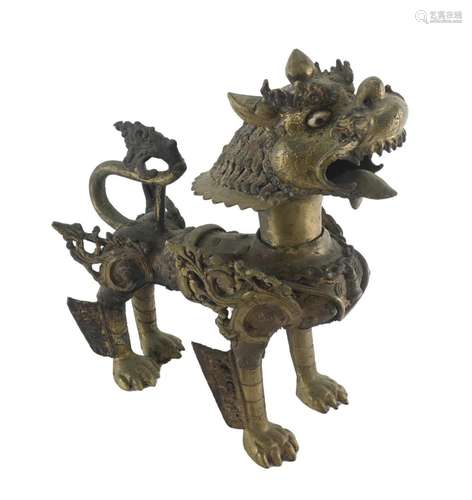 Antique Chinese Export Bronze Foo Dog