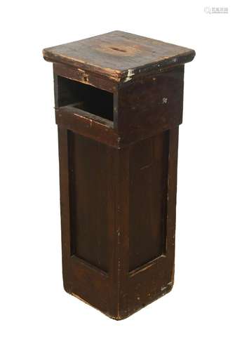 Antique Handmade Pine Ticket Receiving Podium Stand