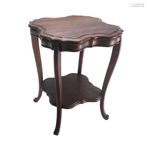 Antique Flame Mahogany Lamp Table