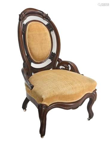 Fine Victorian Oval Back Parlor Chair