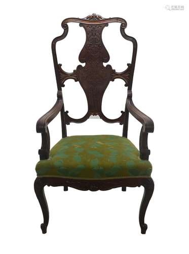 Fine French Victorian Eastlake Armchair