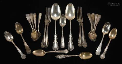 Antique Sterling Silver Flatware Estate Group Lot