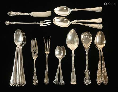 Antique Sterling Silver Estate Flatware Collection