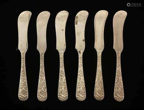 S. Kirk And Sons Sterling Silver Repousse Butter Spreaders