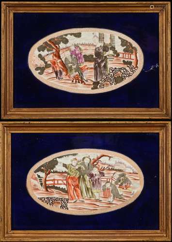 Very Fine Asian Hand Painted Porcelain Wall Plaques