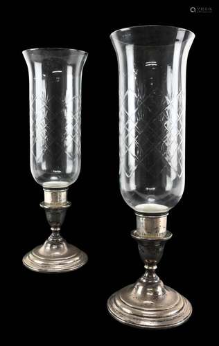 Lord Saybrook Sterling Weighted Hurricane Lamps