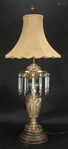 French Style Cut Crystal Prism Table Lamp