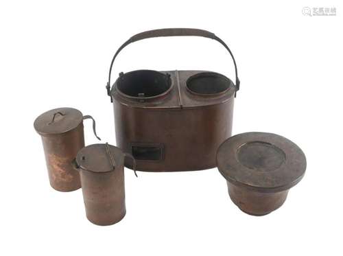 Antique Japanese Copper Tea Coffee Makers Kit