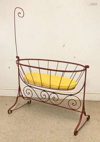 Vintage Wrought Iron Garden Flower Crib