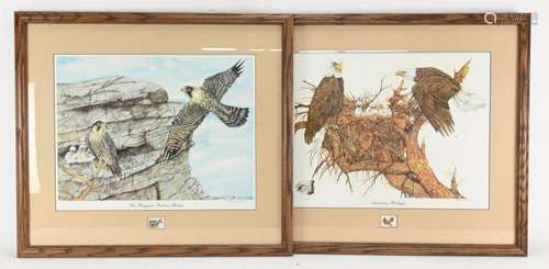 Lewis Watkins WV Artist Falcon And Eagle Prints