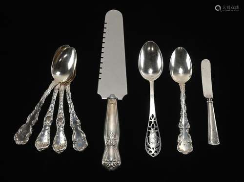 Antique Sterling Silver Flatware Estate Group Lot