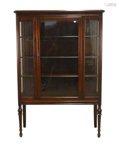 Antique Mahogany Single Door China Closet