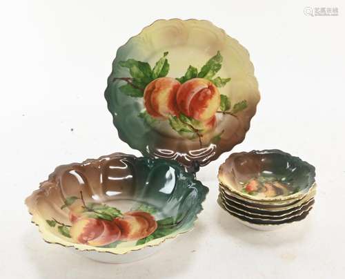 Victorian Hand Porcelain Fruit Berry Set