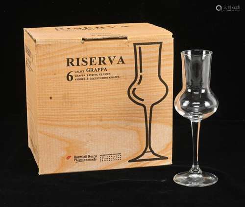 Bormioli Rocco Riserva Grappa Crystal Tasting Glass Stems