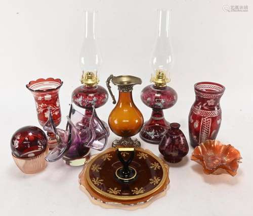 Estate Group of Glassware Art Glass