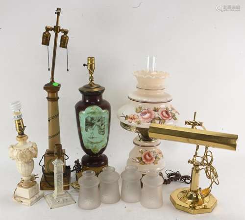 Estate Group of Vintage Lighting Lamps